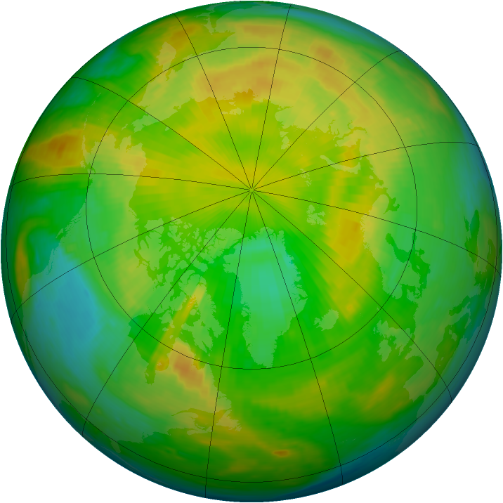 Arctic ozone map for 12 May 1993